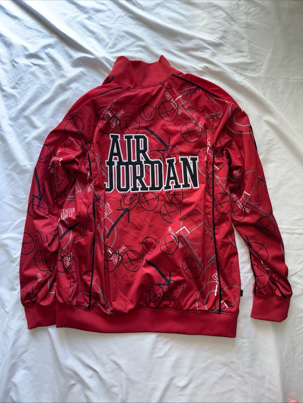 Jordan Red Men's Bomber Jacket with 23 & Jumpman Logos